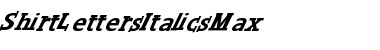 Download ShirtLettersItalicsMax Font Download ShirtLettersItalicsMax Font