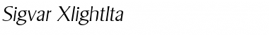 Download Sigvar-XlightIta Font Download Sigvar-XlightIta Font