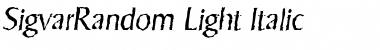 Download SigvarRandom-Light Font Download SigvarRandom-Light Font
