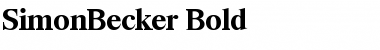 Download SimonBecker Font Download SimonBecker Font