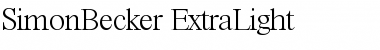Download SimonBecker-ExtraLight Font Download SimonBecker-ExtraLight Font