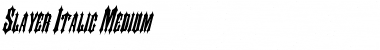 Download Slayer-Italic Font Download Slayer-Italic Font