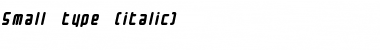 Download Small type (italic) Font Download Small type (italic) Font