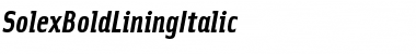 Download SolexBoldLiningItalic Font Download SolexBoldLiningItalic Font