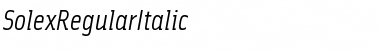 Download SolexRegularItalic Font Download SolexRegularItalic Font