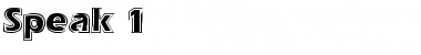 Download Speak 1 Font Download Speak 1 Font