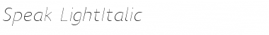Download Speak-LightItalic Font Download Speak-LightItalic Font