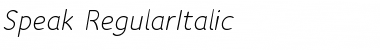 Download Speak-RegularItalic Font Download Speak-RegularItalic Font