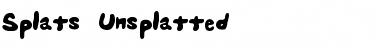 Download Splats Unsplatted Font Download Splats Unsplatted Font