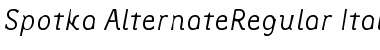 Download Spotka AlternateRegular Italic Font Download Spotka AlternateRegular Italic Font