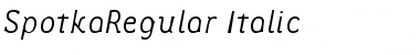 Download SpotkaRegular Italic Font Download SpotkaRegular Italic Font