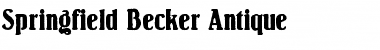 Download Springfield Becker Antique Font Download Springfield Becker Antique Font