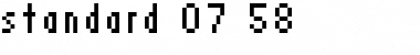 Download standard 07_58 Font Download standard 07_58 Font