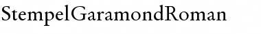 Download StempelGaramondRoman Font Download StempelGaramondRoman Font