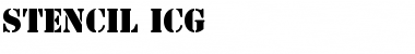 Download Stencil ICG Font Download Stencil ICG Font