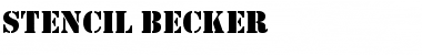 Download Stencil Becker Font Download Stencil Becker Font