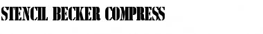 Download Stencil Becker Compress Font Download Stencil Becker Compress Font