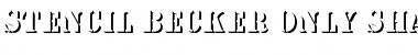 Download Stencil Becker Only Shadow Font Download Stencil Becker Only Shadow Font