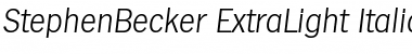 Download StephenBecker-ExtraLight Font Download StephenBecker-ExtraLight Font