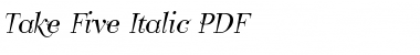 Download Take Five Italic Font Download Take Five Italic Font
