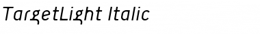 TargetLight Italic Regular Font