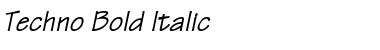 Techno Bold Italic Font