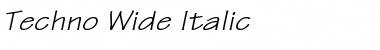 Techno-Wide Italic Font