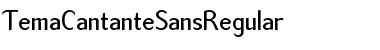 TemaCantanteSansRegular Regular Font