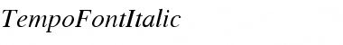 TempoFontItalic Regular Font
