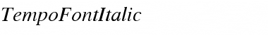 Download TempoFontItalic Font Download TempoFontItalic Font