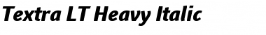 Textra LT Heavy Italic Font