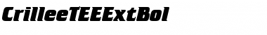 Download CrilleeTEEExtBol Font Download CrilleeTEEExtBol Font