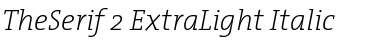 TheSerif ExtraLight Italic Font