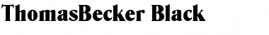 ThomasBecker-Black Regular Font