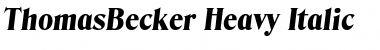 ThomasBecker-Heavy Italic Font