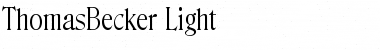 ThomasBecker-Light Regular Font