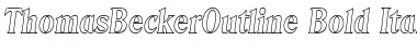 Download ThomasBeckerOutline Font Download ThomasBeckerOutline Font