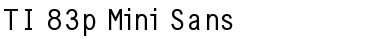Download TI-83p Mini Sans Font Download TI-83p Mini Sans Font