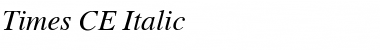 Times CE Italic Font