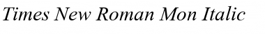 Times New Roman Mon Italic Font