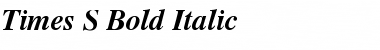 Times S Bold Italic Font