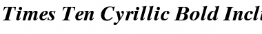 Times Ten Cyr Upright Bold Italic Font