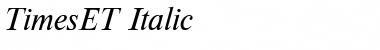 TimesET Italic Font