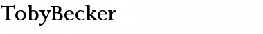 Download TobyBecker Font Download TobyBecker Font