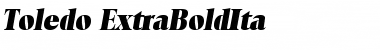 Toledo-ExtraBoldIta Regular Font