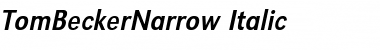 Download TomBeckerNarrow Font Download TomBeckerNarrow Font