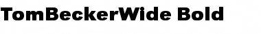 TomBeckerWide Bold Font