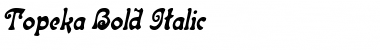 Topeka Bold Italic Font
