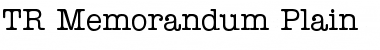 Download TR Memorandum Font Download TR Memorandum Font