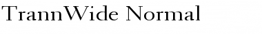 TrannWide Normal Font